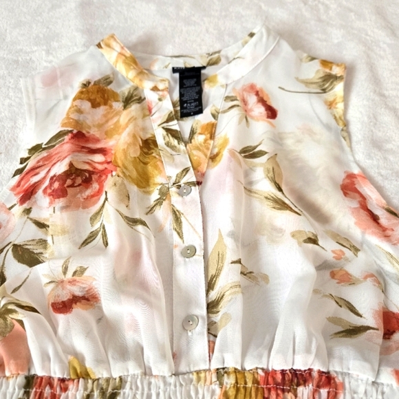 Kate & Lily Women’s Floral Chiffon Dress Size 8 Sleeveless Tiered Ruffle Skirt - Picture 6 of 15